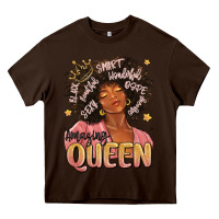 Chocolate Brown black queen Heavy Core Tee - MaliasSmallBusiness