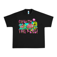 Black go with the flow Urban Heavy Tee - AdoDesignShop