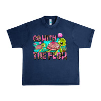 Navy go with the flow Urban Heavy Tee - AdoDesignShop