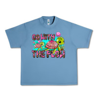 Pebble Blue go with the flow Urban Heavy Tee - AdoDesignShop