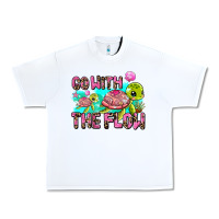 White go with the flow Urban Heavy Tee - AdoDesignShop