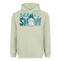 Matcha let it snow with cute snowman bbs Heavyweight Hoodie - BundleAndBundleShop