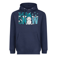 Navy let it snow with cute snowman bbs Heavyweight Hoodie - BundleAndBundleShop