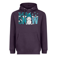 Plum let it snow with cute snowman bbs Heavyweight Hoodie - BundleAndBundleShop
