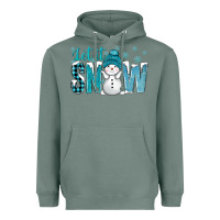 Sage let it snow with cute snowman bbs Heavyweight Hoodie - BundleAndBundleShop