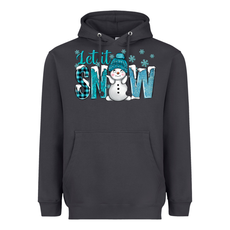 Let It Snow With Cute Snowman Bbs Heavyweight Hoodie by BundleAndBundleShop | Teevron