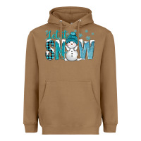 Toasted Coconut let it snow with cute snowman bbs Heavyweight Hoodie - BundleAndBundleShop