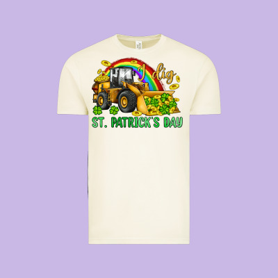 I Dig St Patrick S Day Bulldozer Vintage Tee Designed By Jahusdesignshop
