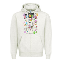 Oatmeal Heather so peepin boujee Zipper Hoodie - MaliasSmallBusiness