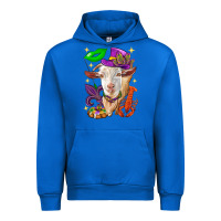 Cobalt Mardi Gras Goat Urban Hoodie - HowdyJamesFarm