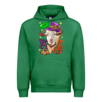Emerald Mardi Gras Goat Urban Hoodie - HowdyJamesFarm