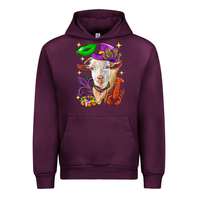 Mardi Gras Goat Urban Hoodie by HowdyJamesFarm | Teevron