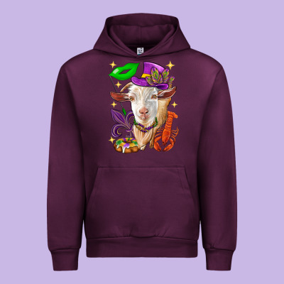 Mardi Gras Goat Urban Hoodie Designed By Howdyjamesfarm
