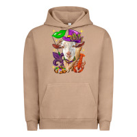 Pigment Burro Mardi Gras Goat Urban Hoodie - HowdyJamesFarm