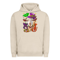 Pigment French Oak Mardi Gras Goat Urban Hoodie - HowdyJamesFarm
