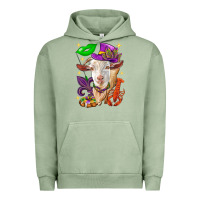 Pigment Oil Green Mardi Gras Goat Urban Hoodie - HowdyJamesFarm