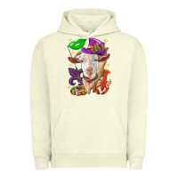 Pigment Pistachio Mardi Gras Goat Urban Hoodie - HowdyJamesFarm
