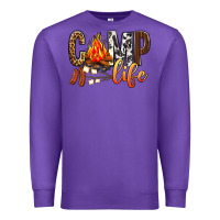 Purple Camp Life Premium Sweatshirt - BundleAndBundleShop