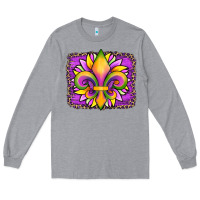 Heather Grey mardi gras fleur de lis sunflower leopard Long Sleeve Tee - Artiststas