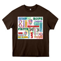 Chocolate Brown autism Heavy Core Tee - MaliasSmallBusiness