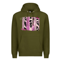 Army Green Purple Glitter Cowhide Pattern Brushstrokes Premium Hoodie - Bettercallsaul