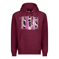 Burgundy Purple Glitter Cowhide Pattern Brushstrokes Premium Hoodie - Bettercallsaul
