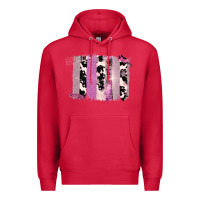 Cardinal Purple Glitter Cowhide Pattern Brushstrokes Premium Hoodie - Bettercallsaul