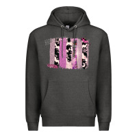 Charcoal Heather Purple Glitter Cowhide Pattern Brushstrokes Premium Hoodie - Bettercallsaul