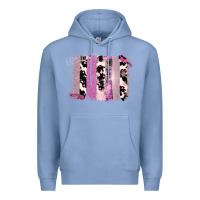 Colony Blue Purple Glitter Cowhide Pattern Brushstrokes Premium Hoodie - Bettercallsaul