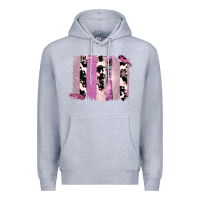 Heather Grey Purple Glitter Cowhide Pattern Brushstrokes Premium Hoodie - Bettercallsaul