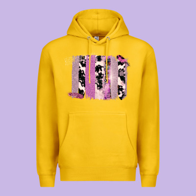 Purple Glitter Cowhide Pattern Brushstrokes Premium Hoodie Designed By Bettercallsaul