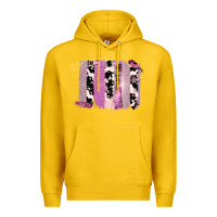 Lemon Purple Glitter Cowhide Pattern Brushstrokes Premium Hoodie - Bettercallsaul