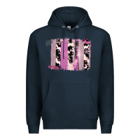 Navy Purple Glitter Cowhide Pattern Brushstrokes Premium Hoodie - Bettercallsaul
