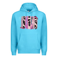 Ocean Blue Purple Glitter Cowhide Pattern Brushstrokes Premium Hoodie - Bettercallsaul