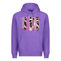 Purple Purple Glitter Cowhide Pattern Brushstrokes Premium Hoodie - Bettercallsaul