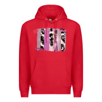 Red Purple Glitter Cowhide Pattern Brushstrokes Premium Hoodie - Bettercallsaul