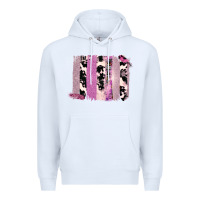 White Purple Glitter Cowhide Pattern Brushstrokes Premium Hoodie - Bettercallsaul