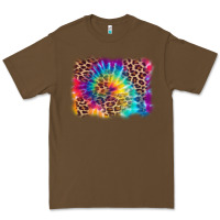 Cacao leopard tie dye background Premium Tee - Zillion Design Studio