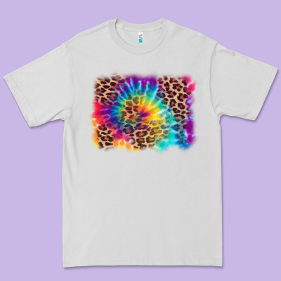Leopard Tie Dye Background Premium Tee Designed By Zillion Design Studio