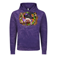 Cloud Purple halloween pig Vintage Hoodie - CowhideDigitalArt