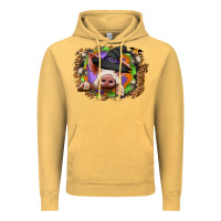 Vintage Mustard halloween pig Vintage Hoodie - CowhideDigitalArt