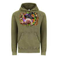 Vintage Olive halloween pig Vintage Hoodie - CowhideDigitalArt