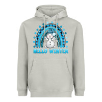 Moon Dust hello winter rainbow with snowman bbs Heavyweight Hoodie - BundleAndBundleShop