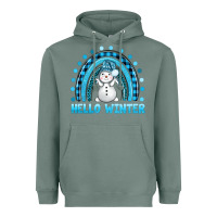 Sage hello winter rainbow with snowman bbs Heavyweight Hoodie - BundleAndBundleShop