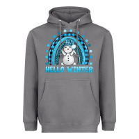Hello Winter Rainbow With Snowman Bbs Heavyweight Hoodie | Teevron