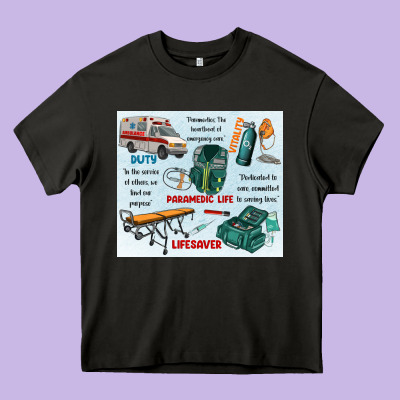 Paramedic Life Heavy Core Tee Designed By Maliassmallbusiness