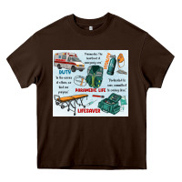 Chocolate Brown paramedic life Heavy Core Tee - MaliasSmallBusiness