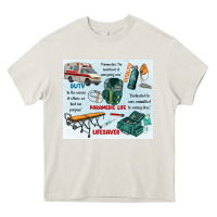 Cream paramedic life Heavy Core Tee - MaliasSmallBusiness