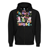 Black every favorite bunnys nurse Zipper Hoodie - MaliasSmallBusiness