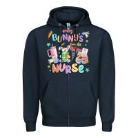 Navy every favorite bunnys nurse Zipper Hoodie - MaliasSmallBusiness